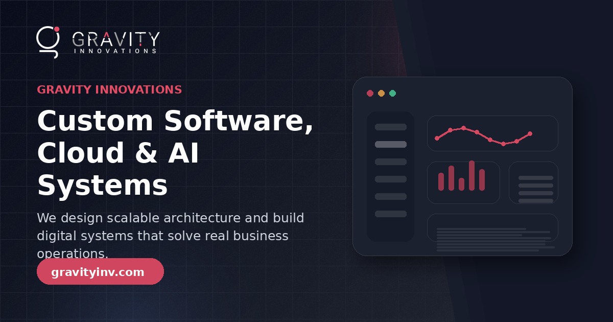 Gravity Innovations | Custom Software, Cloud & AI Systems